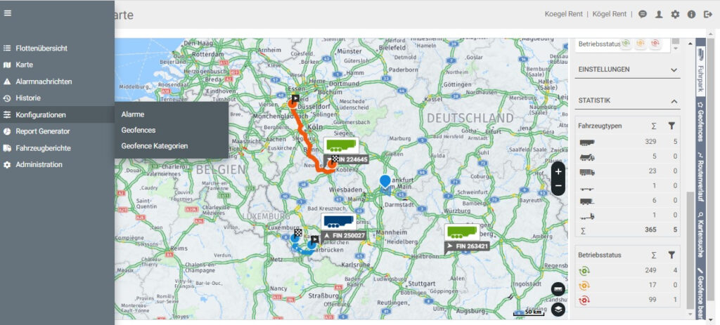 Kögel Telematics Portal
